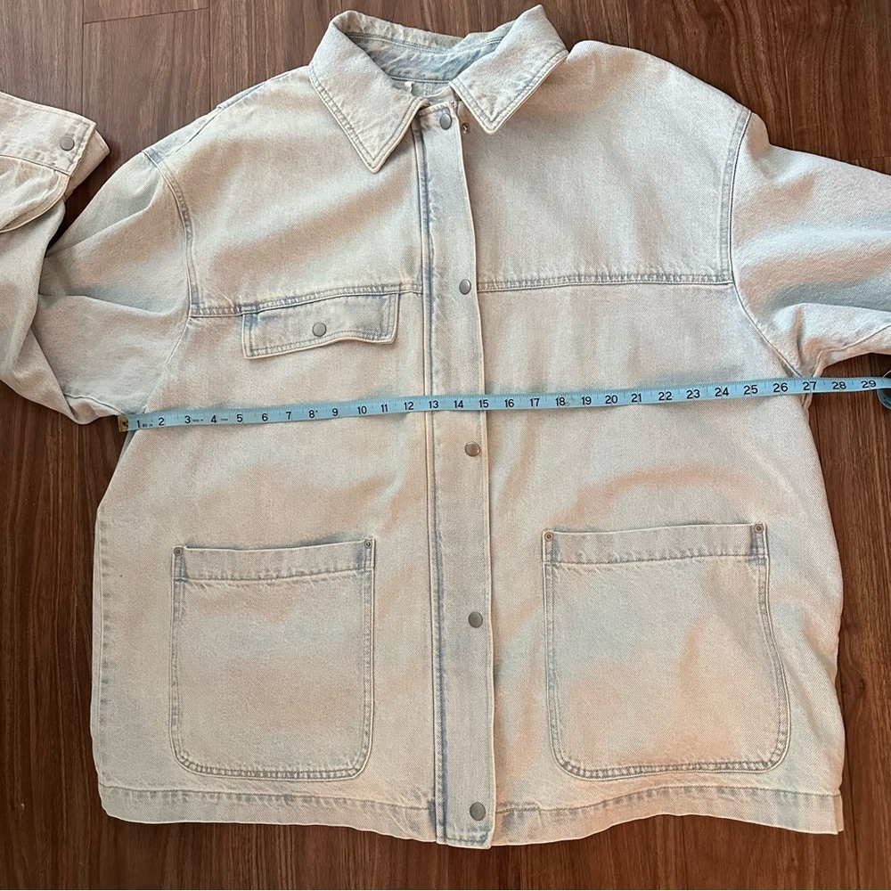 H&M Oversized Light Denim Jacket Sz XXL - Picture 14 of 16